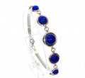 Armreif Lapis Lazuli 925 Silber rhodiniert