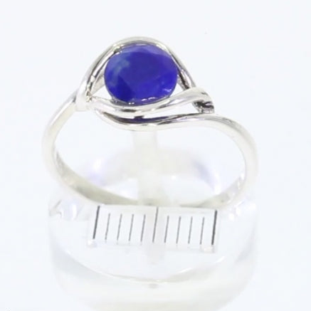 Lapis Lazuli Ring Premium aus 925 Sterlingsilber rhodiniert