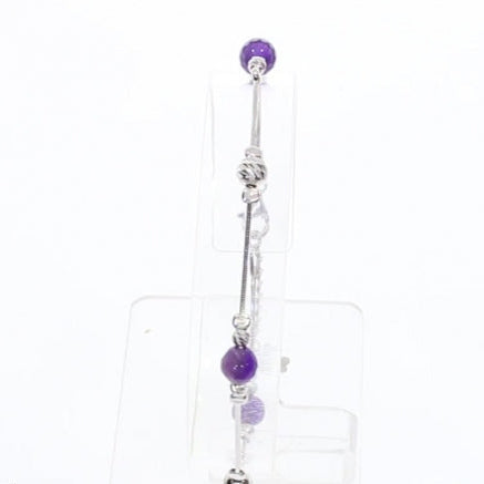 Armband B2801-A mit echtem Amethyst 925 Silber