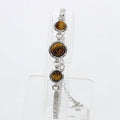 Armband Tigerauge 925 Silber Premium