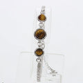 Armband Tigerauge 925 Silber Premium