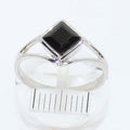 Ring mit echtem Schwarzem Onyx 925 Silber