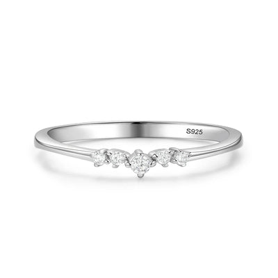 By Schmuckweltmacht.com Sterling Silver Minimalist Fashion Stackable CZ Rings For Women Minimalist Fine Jewelry