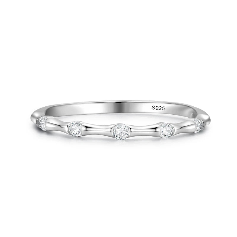 By Schmuckweltmacht.com Sterling Silver Minimalist Fashion Stackable CZ Rings For Women Minimalist Fine Jewelry