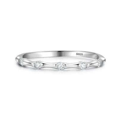 By Schmuckweltmacht.com Sterling Silver Minimalist Fashion Stackable CZ Rings For Women Minimalist Fine Jewelry