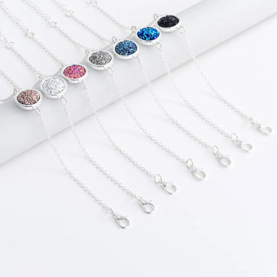 New Charm Stainless Steel Hand Bracelets Bangles for Women Round Rhinestone Linked Chain Bracelet Wrist  Accessories