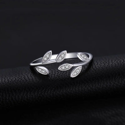 Ring Cubic Zirconia 925 Sterling Silver Open Adjustable Ring Cuff for Women Yellow Gold Rose Gold Plated