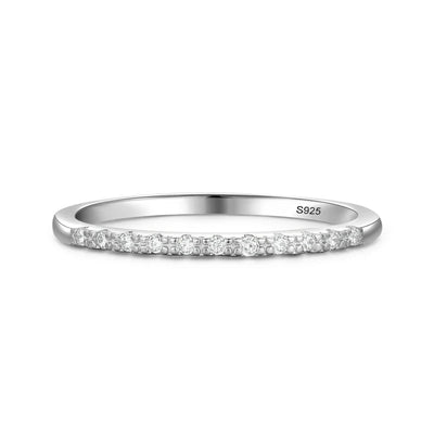 By Schmuckweltmacht.com Sterling Silver Minimalist Fashion Stackable CZ Rings For Women Minimalist Fine Jewelry