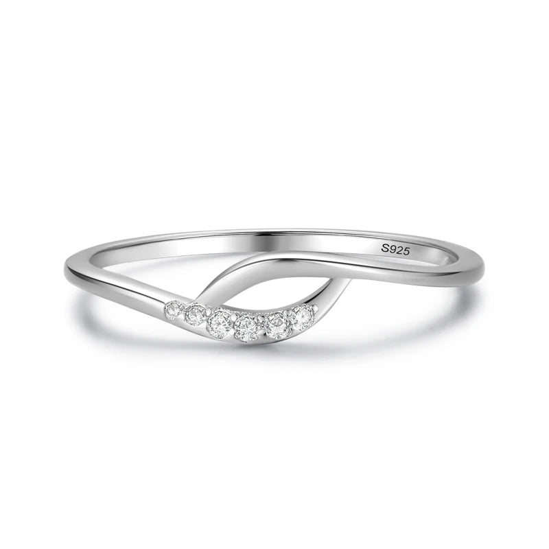 By Schmuckweltmacht.com Sterling Silver Minimalist Fashion Stackable CZ Rings For Women Minimalist Fine Jewelry