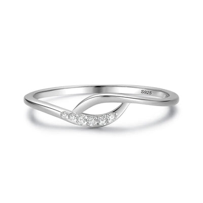 By Schmuckweltmacht.com Sterling Silver Minimalist Fashion Stackable CZ Rings For Women Minimalist Fine Jewelry