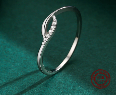 By Schmuckweltmacht.com Sterling Silver Minimalist Fashion Stackable CZ Rings For Women Minimalist Fine Jewelry
