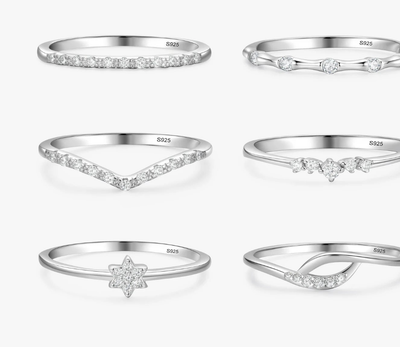 By Schmuckweltmacht.com Sterling Silver Minimalist Fashion Stackable CZ Rings For Women Minimalist Fine Jewelry