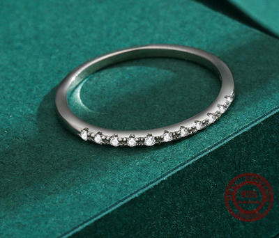 By Schmuckweltmacht.com Sterling Silver Minimalist Fashion Stackable CZ Rings For Women Minimalist Fine Jewelry