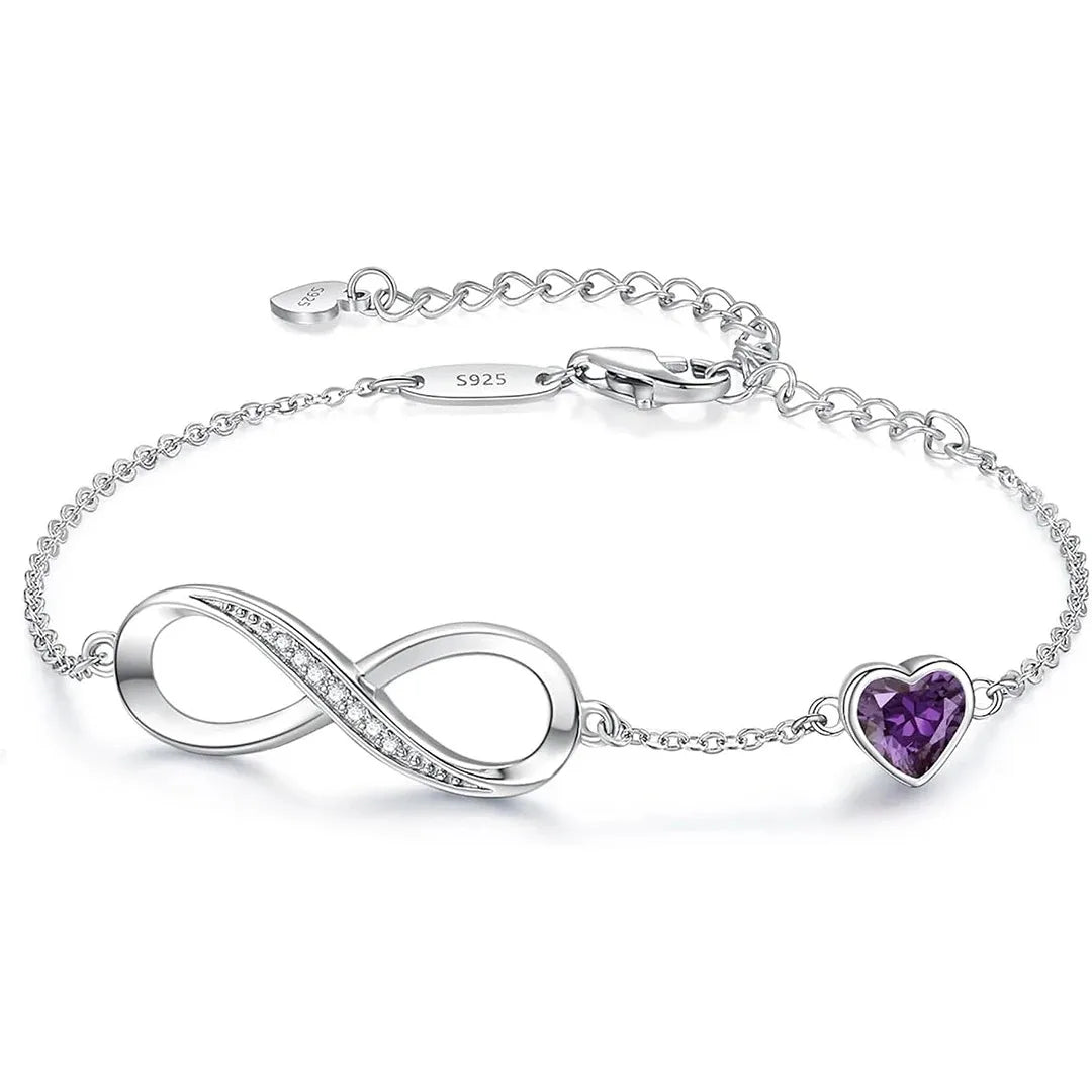 925 Silver Ocean Heart Bracelet for Women Elegant Zirconia Jewelry Gift