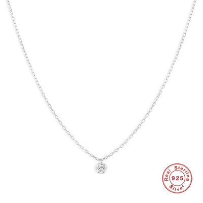 925 Sterling Silver Trendy INS Style Various Pendant Necklaces For Women Zircon Snake Heart Charm