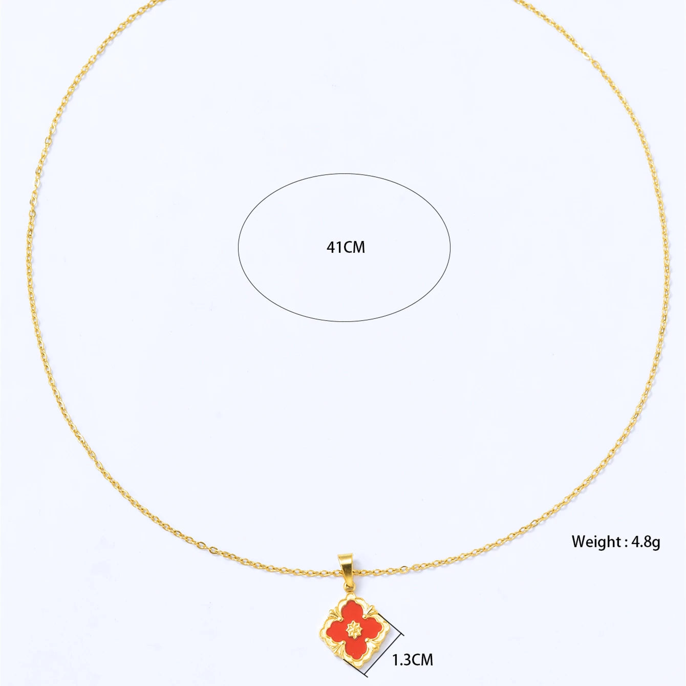 Vintage Elegant Stainless Steel 18K Gold Plated Clover Hypoallergenic Waterproof Necklace Bracelet Earrings Women'S Jewelry Set