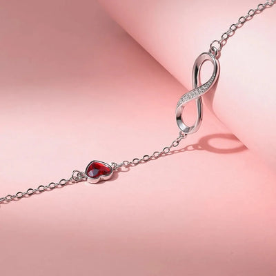 925 Silver Ocean Heart Bracelet for Women Elegant Zirconia Jewelry Gift