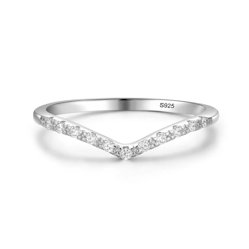 By Schmuckweltmacht.com Sterling Silver Minimalist Fashion Stackable CZ Rings For Women Minimalist Fine Jewelry