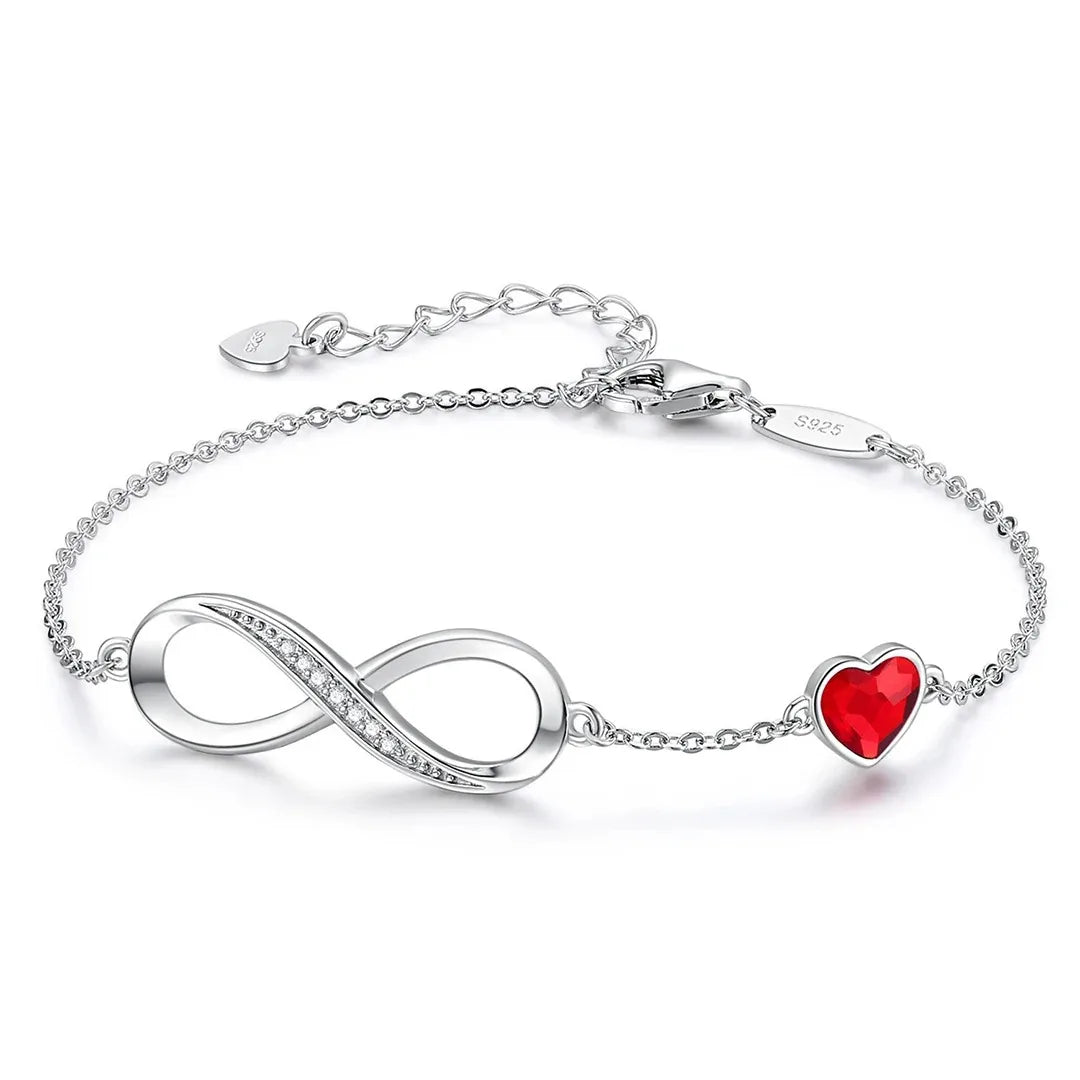 925 Silver Ocean Heart Bracelet for Women Elegant Zirconia Jewelry Gift