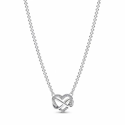 New 925 Silver Red, Pink, Heart-Shaped Necklace Suitable For European Women's Valentine's Day, Mother's Day, Anniversaries Gifts