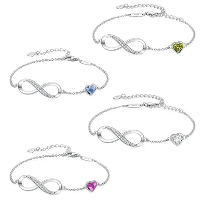 925 Silver Ocean Heart Bracelet for Women Elegant Zirconia Jewelry Gift