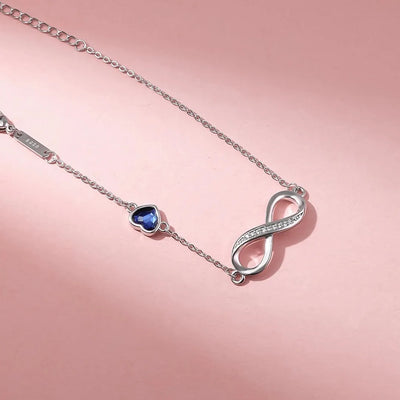 925 Silver Ocean Heart Bracelet for Women Elegant Zirconia Jewelry Gift