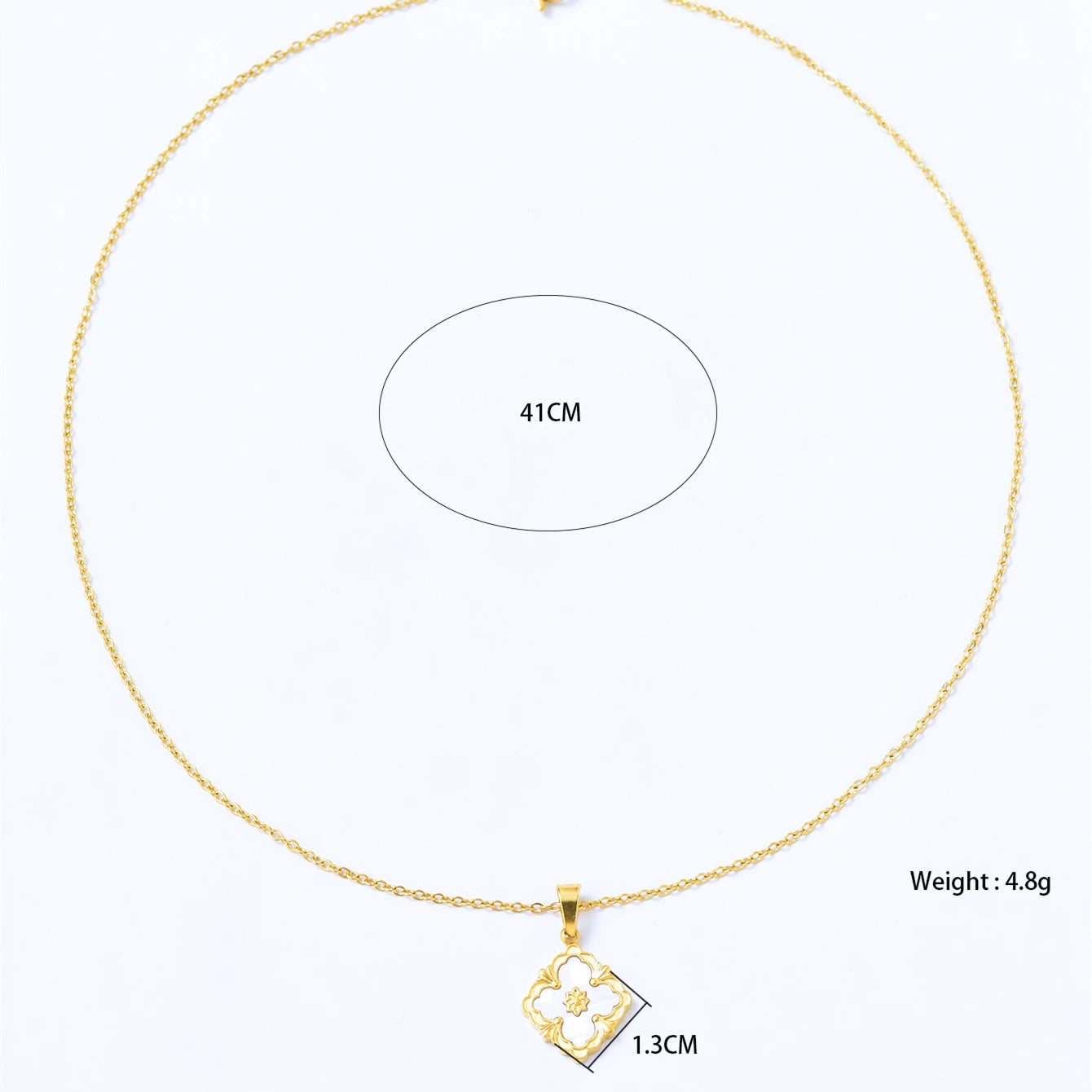 Vintage Elegant Stainless Steel 18K Gold Plated Clover Hypoallergenic Waterproof Necklace Bracelet Earrings Women'S Jewelry Set