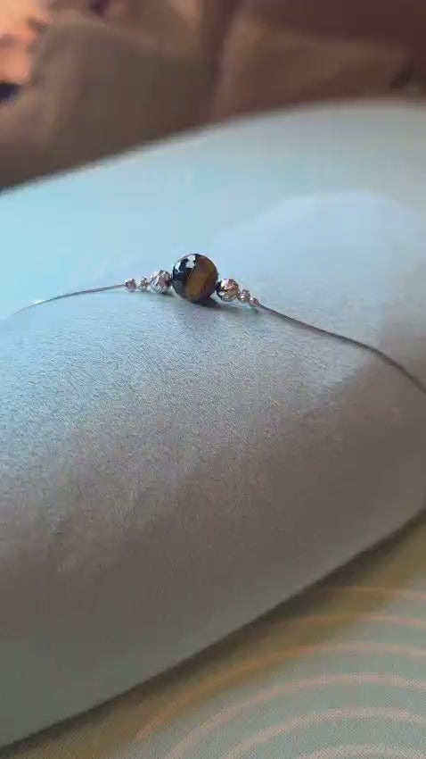 Armreif mit echter Tigerauge