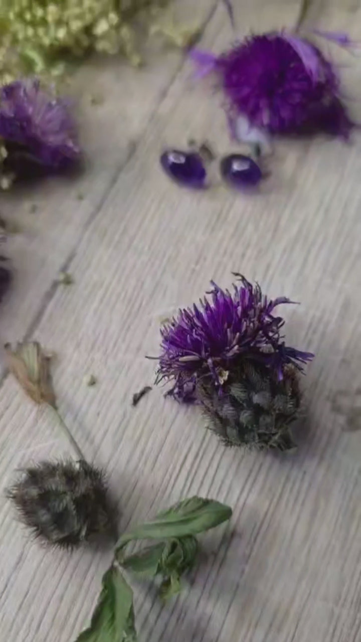 Ohrringe mit echter Amethyst
