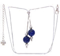 Lapis Lazuli Halskette – 925 Silber Rhodiniert