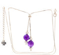 Amethyst Halskette – 925 Silber Rhodiniert