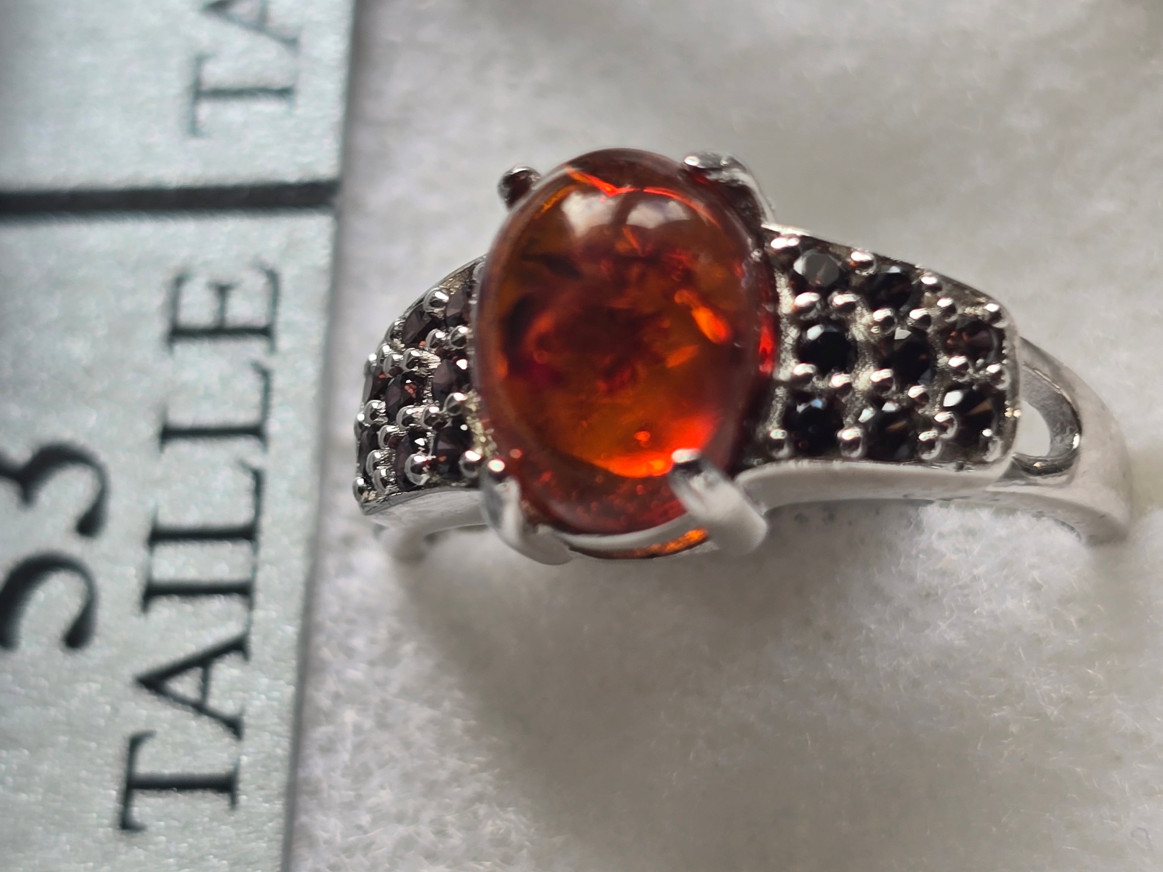 Tigerauge Ring – 925 Silber Rhodiniert