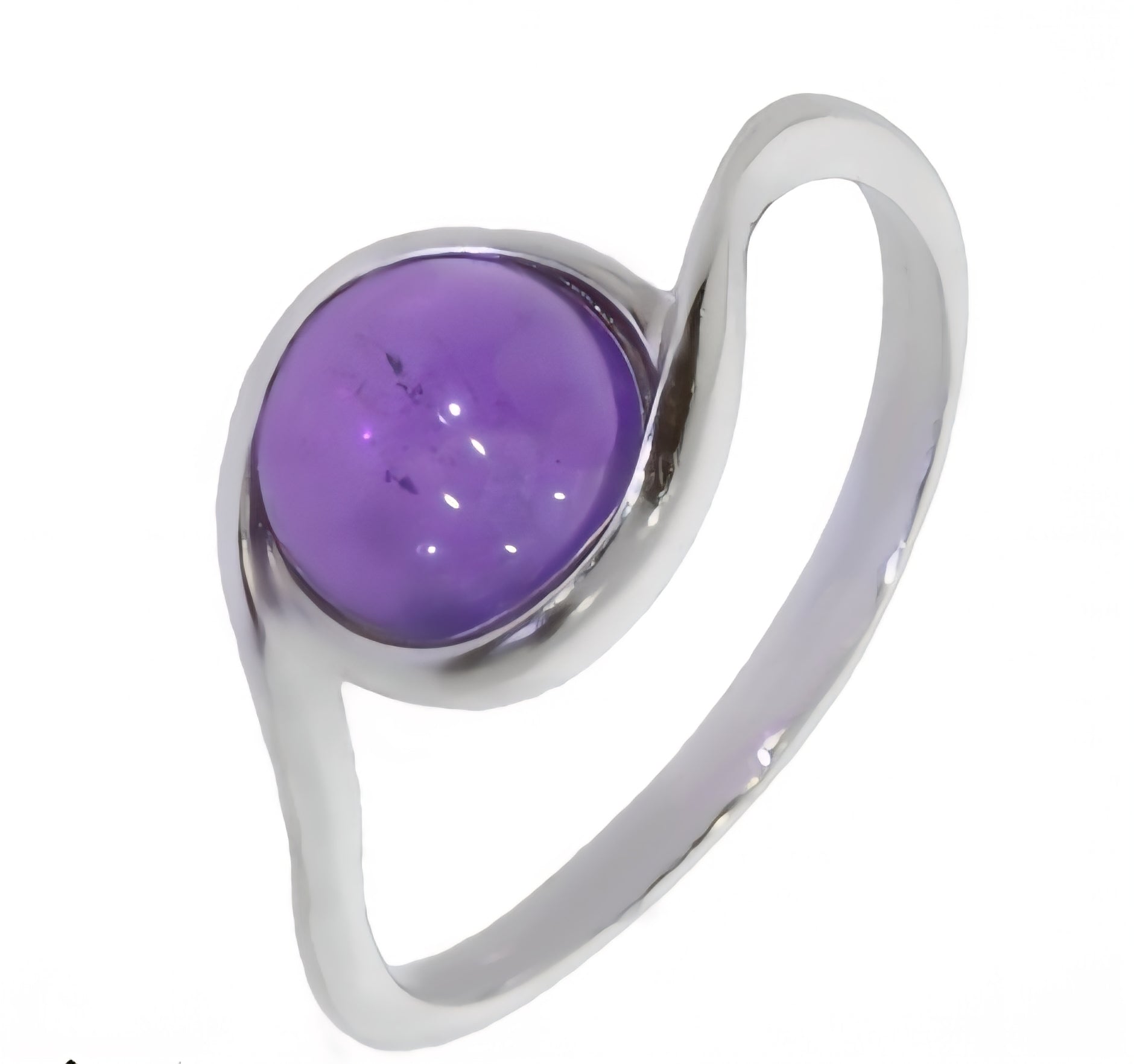 Amethyst Ring – 925 Silber Rhodiniert