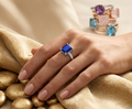 Lapis Lazuli Ring – 925 Silber Rhodiniert