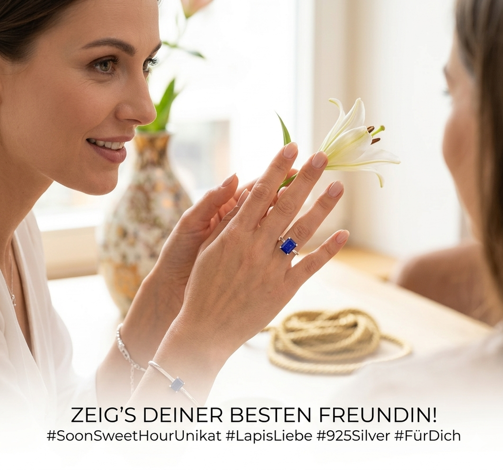 Lapis Lazuli Ring – 925 Silber Rhodiniert